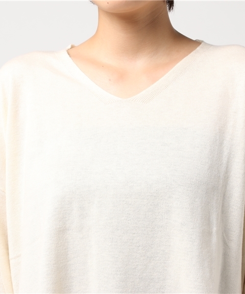 earth music&ecology（アースミュージックアンドエコロジー）の「・快適ニットドロップショルダープルオーバー（ニット/セーター・レディース・ブラック/ダークグリーン/パープル/アイボリー/杢グレー/キャメル・FREE）」の11枚目の写真