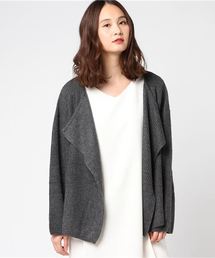 Samansa Mos2 | 片畦ボートネックカーディガン(カーディガン/ボレロ)