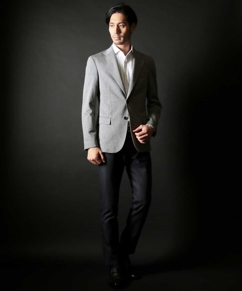 MICHEL KLEIN HOMME   （ミッシェルクランオム）の「バランサーキュラーオメガクロス（テーラードジャケット・メンズ・ネイビー/グレー・SMALL/MEDIUM/LARGE/X-LARGE/XX-LARGE）」の14枚目の写真