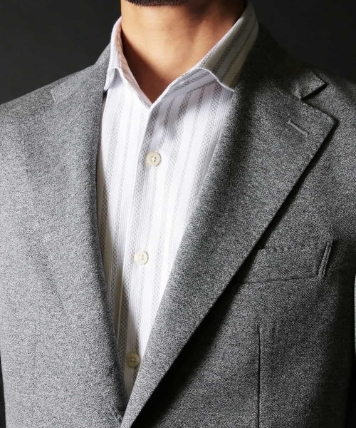 MICHEL KLEIN HOMME   （ミッシェルクランオム）の「バランサーキュラーオメガクロス（テーラードジャケット・メンズ・ネイビー/グレー・SMALL/MEDIUM/LARGE/X-LARGE/XX-LARGE）」の9枚目の写真