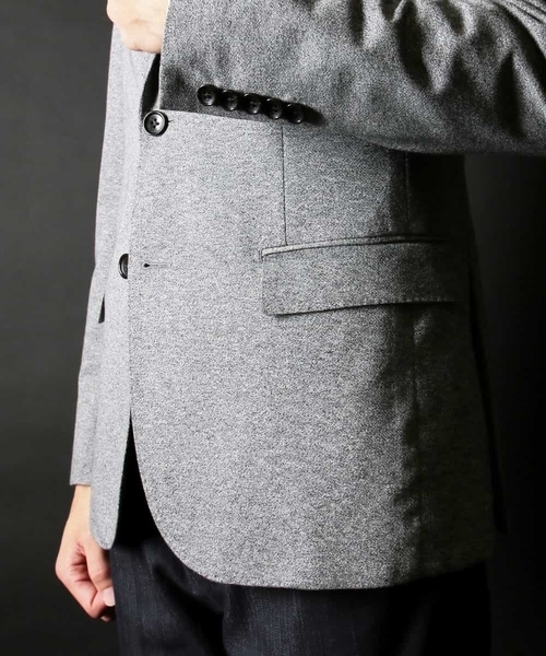 MICHEL KLEIN HOMME   （ミッシェルクランオム）の「バランサーキュラーオメガクロス（テーラードジャケット・メンズ・ネイビー/グレー・SMALL/MEDIUM/LARGE/X-LARGE/XX-LARGE）」の6枚目の写真