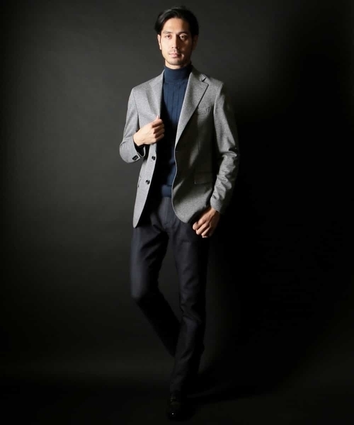 MICHEL KLEIN HOMME   （ミッシェルクランオム）の「バランサーキュラーオメガクロス（テーラードジャケット・メンズ・ネイビー/グレー・SMALL/MEDIUM/LARGE/X-LARGE/XX-LARGE）」の4枚目の写真