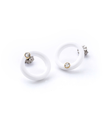 Lanterna（ランテルナ）の「【Lanterna/ランテルナ】Acrylic 1Stone Posts - Circle（ピアス（両耳用））」