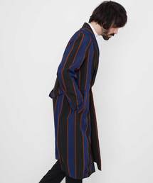 UNITED TOKYO ショールカラー　ガウン　ロングコート　ストライプ UNITED TOKYO（ユナイテッドトウキョウ）の「ストライプショール
