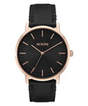 NIXON | THE PORTER LEATHER NA10581098-00 ROSE GOLD / BLACK(非智能手錶)