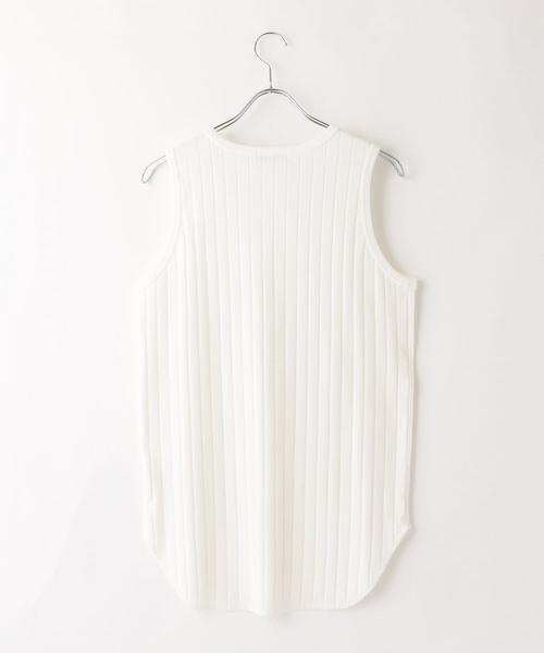 green label relaxing（グリーンレーベルリラクシング）の「ST ワイドリブ ロング タンクトップ ◆（タンクトップ・メンズ・グレー/ホワイト・M/S/L）」の10枚目の写真