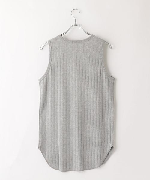 green label relaxing（グリーンレーベルリラクシング）の「ST ワイドリブ ロング タンクトップ ◆（タンクトップ・メンズ・グレー/ホワイト・M/S/L）」の15枚目の写真