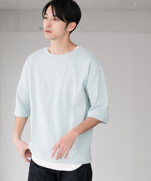 green label relaxing（グリーンレーベルリラクシング）の「ST ワイドリブ ロング タンクトップ ◆（タンクトップ・メンズ・グレー/ホワイト・M/S/L）」の5枚目の写真