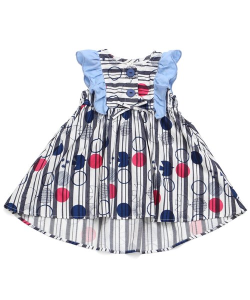 apres les cours（アプレレクール）の「トリさんドット肩フリルワンピース（ワンピース・キッズ・ネイビー/イエロー・80/90/100/130/120/110）」の6枚目の写真