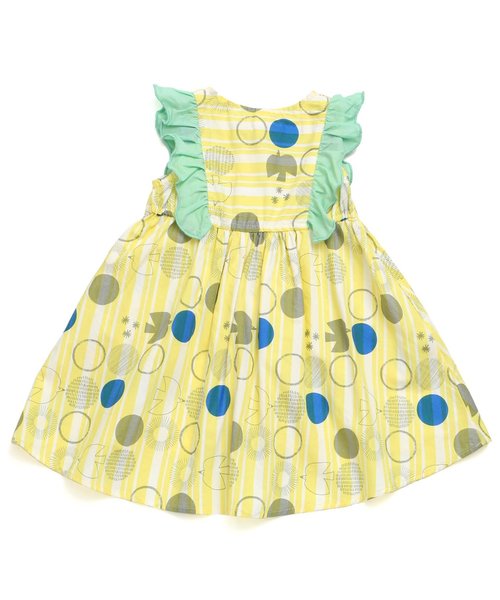 apres les cours（アプレレクール）の「トリさんドット肩フリルワンピース（ワンピース・キッズ・ネイビー/イエロー・80/90/100/130/120/110）」の10枚目の写真