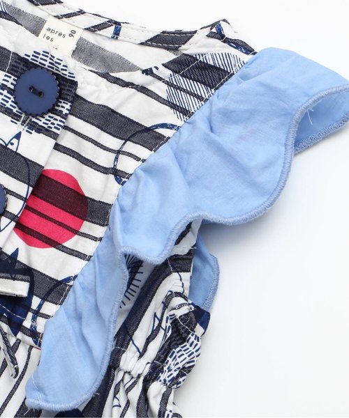 apres les cours（アプレレクール）の「トリさんドット肩フリルワンピース（ワンピース・キッズ・ネイビー/イエロー・80/90/100/130/120/110）」の14枚目の写真