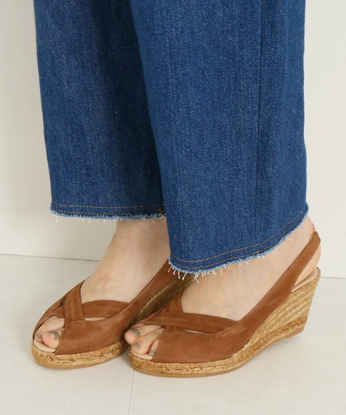 IENA（イエナ）の「GAIMO オープントウスエードウエッジサンダル◆（サンダル・レディース・パープル/ブラック/キャメル・37/35/38/36）」の3枚目の写真