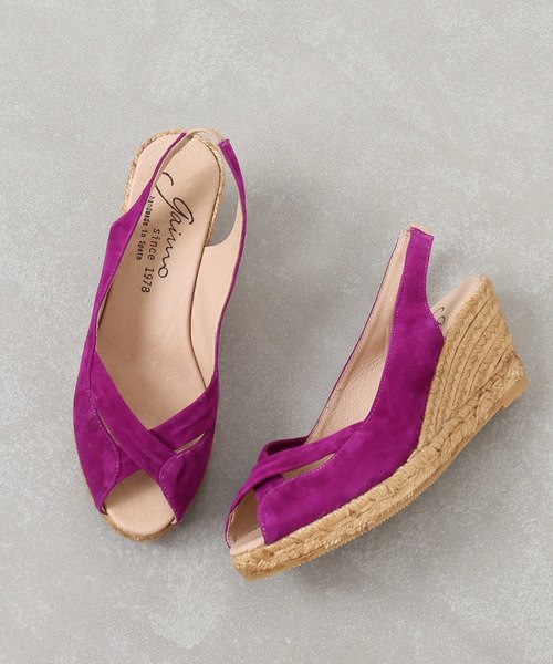 IENA（イエナ）の「GAIMO オープントウスエードウエッジサンダル◆（サンダル・レディース・パープル/ブラック/キャメル・37/35/38/36）」の4枚目の写真