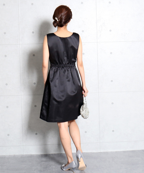 MARLENE JOBERT（マルレーヌ　ジョベル）の「コードレーン胸刺繍ドレスワンピース（ドレス・レディース・ネイビー/ブラック/グレー・L/M）」の18枚目の写真