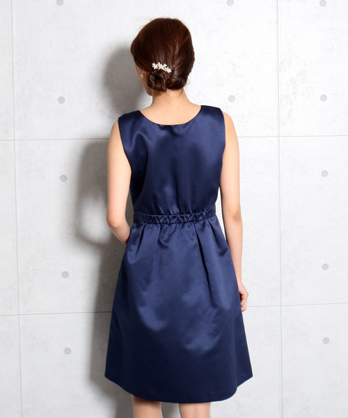 MARLENE JOBERT（マルレーヌ　ジョベル）の「コードレーン胸刺繍ドレスワンピース（ドレス・レディース・ネイビー/ブラック/グレー・L/M）」の15枚目の写真