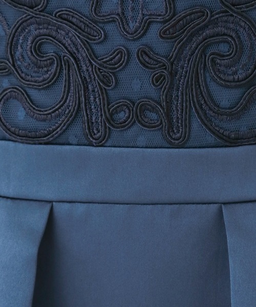 MARLENE JOBERT（マルレーヌ　ジョベル）の「コードレーン胸刺繍ドレスワンピース（ドレス・レディース・ネイビー/ブラック/グレー・L/M）」の13枚目の写真