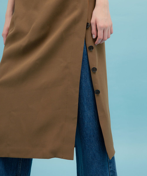 UNITED TOKYO（ユナイテッドトウキョウ）の「ワンショルダーワンピース（ワンピース・レディース・ベージュ/ネイビー/ブラウン・1）」の18枚目の写真