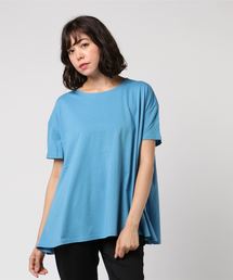 ［UVカット★吸汗速乾］綿コットン100%体型カバービッグシルエットカットソー/Tシャツ/トップス/レディース[C3322]神戸レタス
