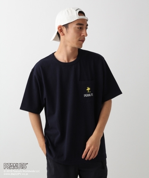 RAGEBLUE(レイジブルー)の「【PEANUTS/ピーナッツ】鹿の子Tシャツ/804439(Tシャツ/カットソー・メンズ・ホワイト/ブラック/ベージュ/ネイビー・SMALL/MEDIUM/LARGE)」の4枚目の写真