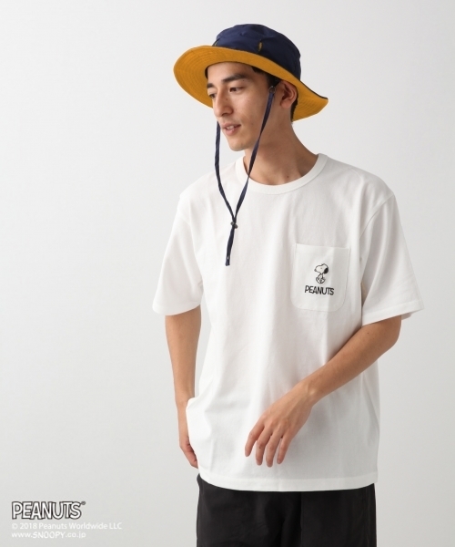 RAGEBLUE(レイジブルー)の「【PEANUTS/ピーナッツ】鹿の子Tシャツ/804439(Tシャツ/カットソー・メンズ・ホワイト/ブラック/ベージュ/ネイビー・SMALL/MEDIUM/LARGE)」の2枚目の写真