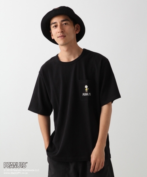 RAGEBLUE(レイジブルー)の「【PEANUTS/ピーナッツ】鹿の子Tシャツ/804439(Tシャツ/カットソー・メンズ・ホワイト/ブラック/ベージュ/ネイビー・SMALL/MEDIUM/LARGE)」の1枚目の写真