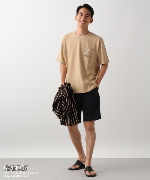 RAGEBLUE(レイジブルー)の「【PEANUTS/ピーナッツ】鹿の子Tシャツ/804439(Tシャツ/カットソー・メンズ・ホワイト/ブラック/ベージュ/ネイビー・SMALL/MEDIUM/LARGE)」の7枚目の写真