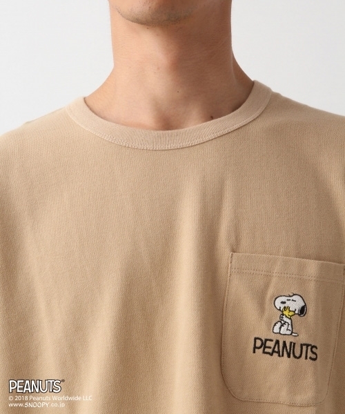 RAGEBLUE(レイジブルー)の「【PEANUTS/ピーナッツ】鹿の子Tシャツ/804439(Tシャツ/カットソー・メンズ・ホワイト/ブラック/ベージュ/ネイビー・SMALL/MEDIUM/LARGE)」の10枚目の写真