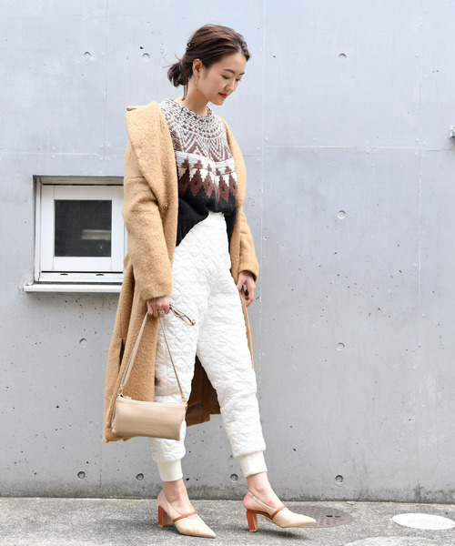 DouDou（ドゥドゥ）の「ジャガードニット（ニット/セーター・レディース・ブラック/グレー・FREE）」の10枚目の写真