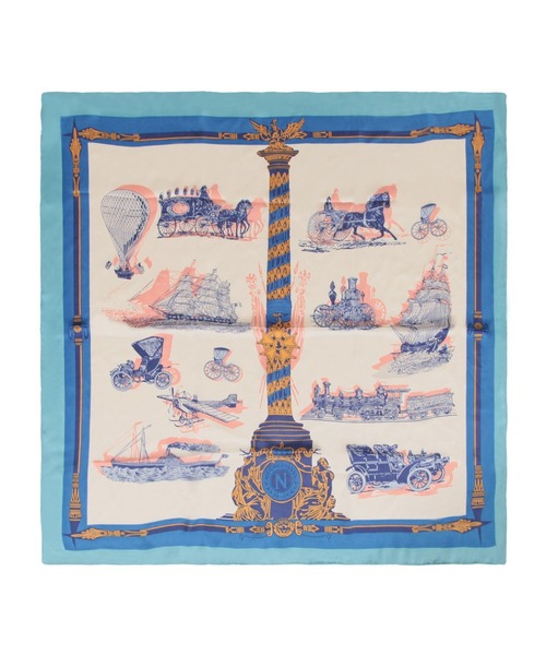 Julia Boutique（ジュリアブティック）の「70×70cmサイズ・ヴィンテージ風サテン生地スカーフ・バンダナ・ストール/100011（バンダナ/スカーフ・レディース・A/B/C/D/E/F/G/H/I/J/K/L/M/N/O/P/その他15/その他14/その他13/その他12/その他2/その他3/その他1/その他5/その他4/その他11/その他10/その他9/その他8/その他7/その他6/その他16/その他17/その他18/その他19/その他20/その他21/その他22/その他24/その他25/その他26/その他23/ブラック/ライトブルー/ホワイト/オレンジ/ブルー/ピンク/イエロー/ベージュ/ネイビー/ブラウン系/パープル系/カーキ/ブラウン/グレー/グリーン・ONE）」の19枚目の写真