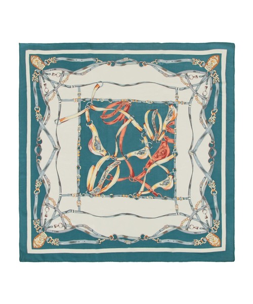 Julia Boutique（ジュリアブティック）の「70×70cmサイズ・ヴィンテージ風サテン生地スカーフ・バンダナ・ストール/100011（バンダナ/スカーフ・レディース・A/B/C/D/E/F/G/H/I/J/K/L/M/N/O/P/その他15/その他14/その他13/その他12/その他2/その他3/その他1/その他5/その他4/その他11/その他10/その他9/その他8/その他7/その他6/その他16/その他17/その他18/その他19/その他20/その他21/その他22/その他24/その他25/その他26/その他23/ブラック/ライトブルー/ホワイト/オレンジ/ブルー/ピンク/イエロー/ベージュ/ネイビー/ブラウン系/パープル系/カーキ/ブラウン/グレー/グリーン・ONE）」の21枚目の写真