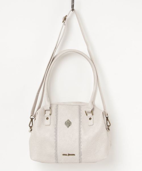 axes femme（アクシーズファム）の「型押しボストンバッグ（ボストンバッグ・レディース・ブラック/グレー/ワイン・MEDIUM）」の3枚目の写真