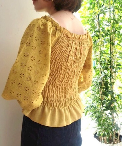 flower（フラワー）の「レインボーレースブラウス（シャツ/ブラウス・レディース・ホワイト/ピンク/ブルー/イエロー・FREE）」の5枚目の写真