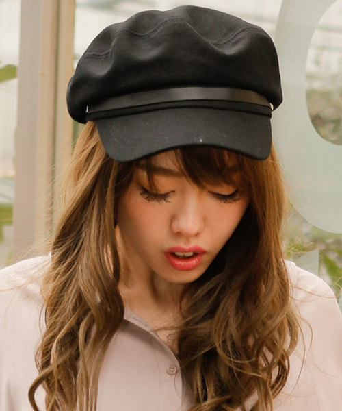 LIPSERVICE(リップサービス)の「レザーラインキャスケット(キャスケット・レディース・ブラック・FREE)」の1枚目の写真