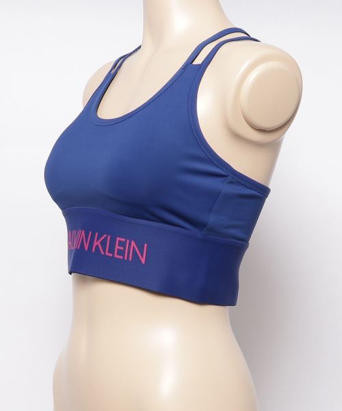 Calvin Klein（カルバン・クライン）の「アクティブ アイコン ストラップ ブラ（スポーツブラ・レディース・ブラック/コバルトブルー・S/M/L/XS）」の3枚目の写真