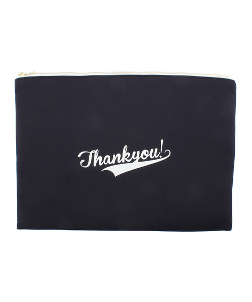 CIAOPANIC TYPY(チャオパニックティピー)の「THANKYOUクラッチ(クラッチバッグ・レディース・ネイビー/ベージュ/ホワイト・FREE)」の1枚目の写真