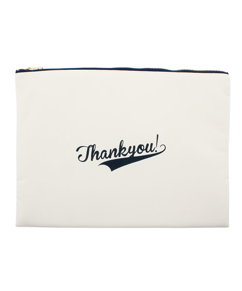 CIAOPANIC TYPY(チャオパニックティピー)の「THANKYOUクラッチ(クラッチバッグ・レディース・ネイビー/ベージュ/ホワイト・FREE)」の2枚目の写真