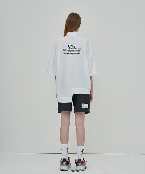 OY（オーワイ）の「ジップカラ―半袖Tシャツ/カットソー（Tシャツ/カットソー・メンズ・ホワイト/ブラック・FREE）」の19枚目の写真