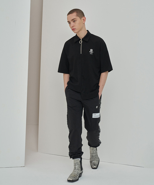 OY（オーワイ）の「ジップカラ―半袖Tシャツ/カットソー（Tシャツ/カットソー・メンズ・ホワイト/ブラック・FREE）」の16枚目の写真
