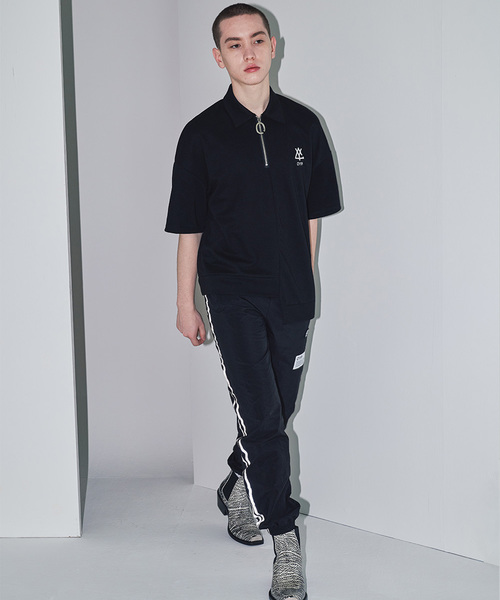 OY（オーワイ）の「ジップカラ―半袖Tシャツ/カットソー（Tシャツ/カットソー・メンズ・ホワイト/ブラック・FREE）」の4枚目の写真