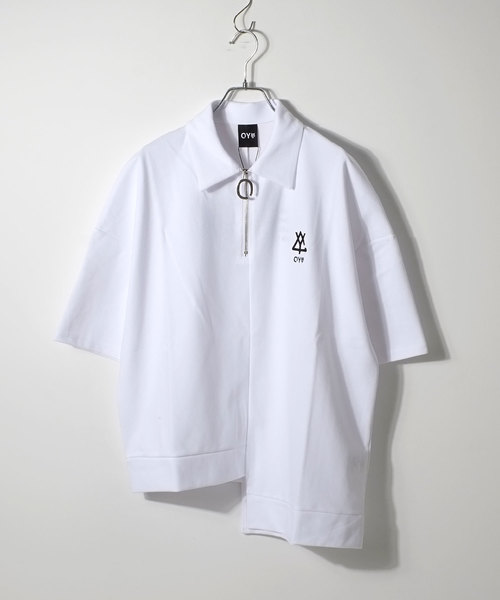 OY（オーワイ）の「ジップカラ―半袖Tシャツ/カットソー（Tシャツ/カットソー・メンズ・ホワイト/ブラック・FREE）」の14枚目の写真