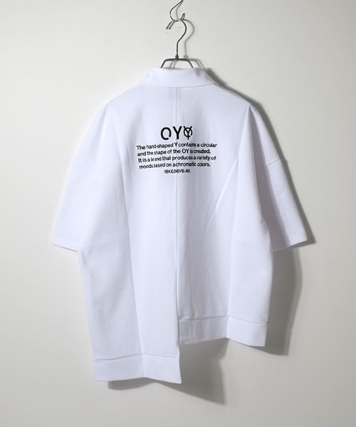OY（オーワイ）の「ジップカラ―半袖Tシャツ/カットソー（Tシャツ/カットソー・メンズ・ホワイト/ブラック・FREE）」の9枚目の写真