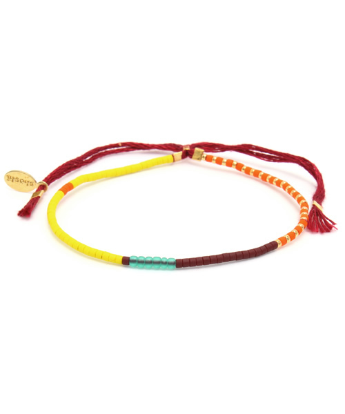 ROSE BUD（ローズバッド）の「(SHASHI)SAM BRACELET（ブレスレット・レディース・イエロー/ワイン・ONE SIZE）」の2枚目の写真