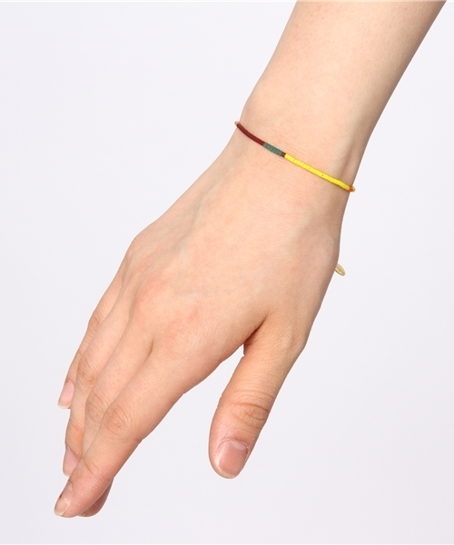 ROSE BUD（ローズバッド）の「(SHASHI)SAM BRACELET（ブレスレット・レディース・イエロー/ワイン・ONE SIZE）」の6枚目の写真