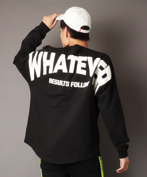 SUGGESTION(サジェッション)の「【SUGGESTION】バックロゴプリント ビッグシルエットロングスリーブTシャツ(Tシャツ/カットソー・メンズ・ブラック/ベージュ/パープル/オフホワイト/オレンジ・M/L)」の3枚目の写真
