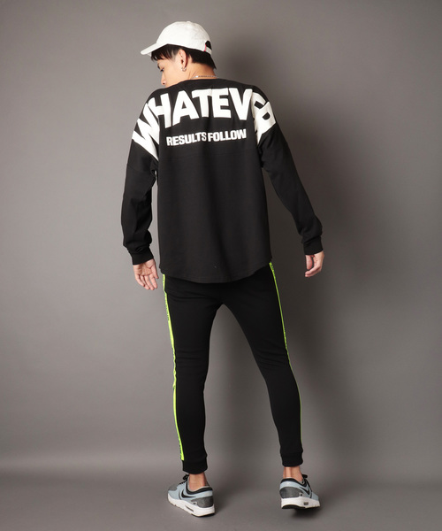SUGGESTION(サジェッション)の「【SUGGESTION】バックロゴプリント ビッグシルエットロングスリーブTシャツ(Tシャツ/カットソー・メンズ・ブラック/ベージュ/パープル/オフホワイト/オレンジ・M/L)」の12枚目の写真