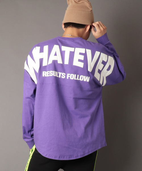SUGGESTION(サジェッション)の「【SUGGESTION】バックロゴプリント ビッグシルエットロングスリーブTシャツ(Tシャツ/カットソー・メンズ・ブラック/ベージュ/パープル/オフホワイト/オレンジ・M/L)」の18枚目の写真