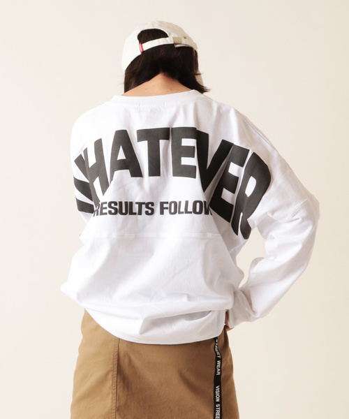 SUGGESTION(サジェッション)の「【SUGGESTION】バックロゴプリント ビッグシルエットロングスリーブTシャツ(Tシャツ/カットソー・メンズ・ブラック/ベージュ/パープル/オフホワイト/オレンジ・M/L)」の6枚目の写真