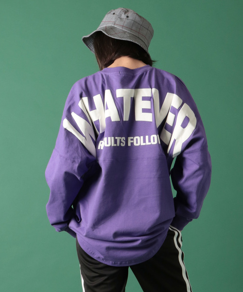 SUGGESTION(サジェッション)の「【SUGGESTION】バックロゴプリント ビッグシルエットロングスリーブTシャツ(Tシャツ/カットソー・メンズ・ブラック/ベージュ/パープル/オフホワイト/オレンジ・M/L)」の14枚目の写真