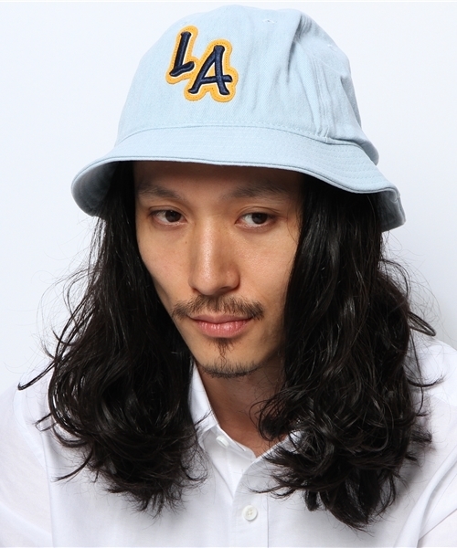 WEGO(ウィゴー)の「WEGO/LAロゴバケットハット(ハット・メンズ・ダークインディゴブルー/ライトインディゴブルー/その他1・FREE)」の7枚目の写真