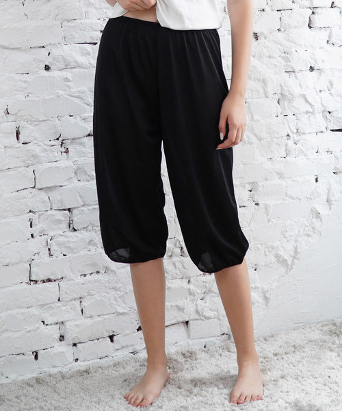 SHIROHATO（シロハト）の「【ワイドパンツと一緒にまくって裾汚れ防止】透けない＆静電気防止 インナーパンツ ペチパンツ ペチパン ペチコート 日本製（インナーウェア/肌着・レディース・ベージュ/ブラック/グレー・S/M/L/LL/3L）」の20枚目の写真